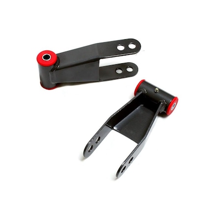 Whole-In-One 2 in. Rear Lowering & Lift Shackles for 1988-2015 GM & Ford WH2622558